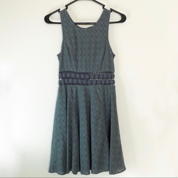 Free People Dresses & Skirts - Free People Sage Green Daisy Cutout  Dress